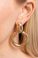 Paparazzi Accessories Ancient Artisan - Gold Clip On Earring