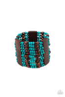 Paparazzi Accessories Tropical Takeover - Blue Wooden Bracelet