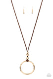 Paparazzi Accessories BLING Into Focus - Brown Necklace