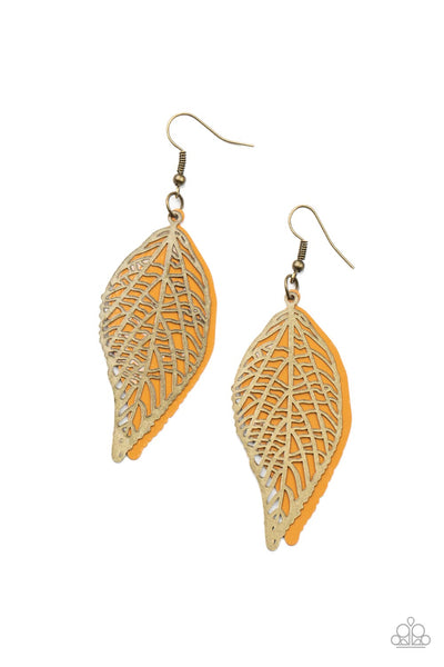 Paparazzi Accessories Leafy Luxury - Brass Earring