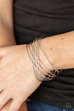 Paparazzi Accessories Strike Out Shimmer - Silver Bracelet