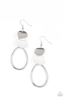 Paparazzi Accessories Retro Reception White Earring