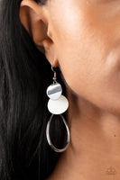 Paparazzi Accessories Retro Reception White Earring