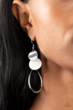 Paparazzi Accessories Retro Reception White Earring