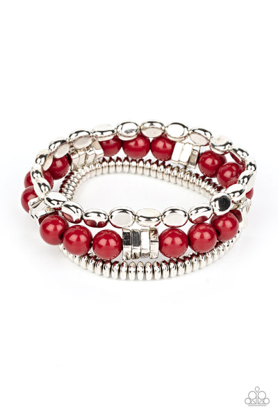 Paparazzi Accessories Tour de Tourist - Red Bracelet