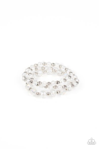 Paparazzi Accessories Eiffel Tower Tryst - White Bracelet