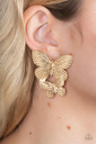 Paparazzi Accessories Blushing Butterflies - Gold Earring