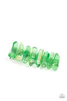 Paparazzi Accessories Crystal Caves - Green Hair Clip