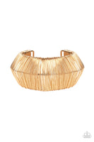 Paparazzi Accessories Wild About Wire - Gold Cuff Bracelet