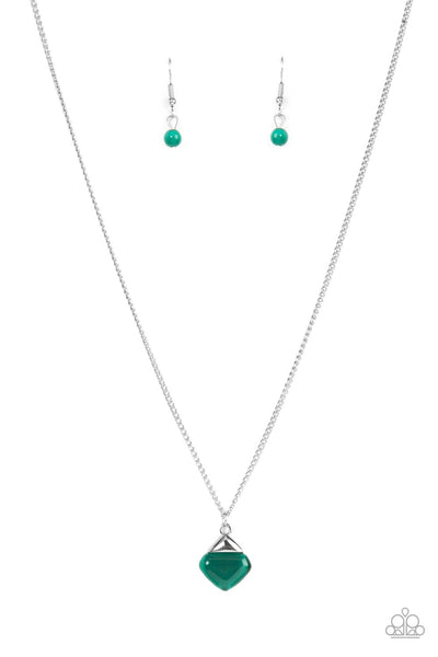 Paparazzi Accessories Gracefully Gemstone - Green Necklace