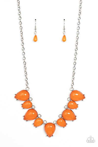 Paparazzi Accessories Pampered Poolside - Orange Necklace