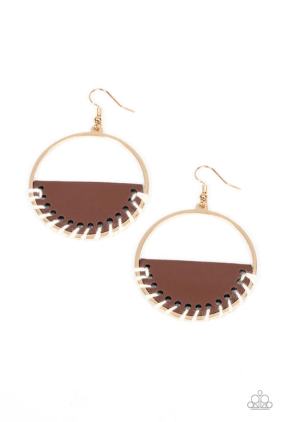 Paparazzi Accessories Lavishly Laid Back Brown Earring