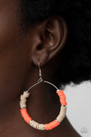 Paparazzi Accessories Skillfully Stacked - Orange Earring