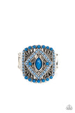 Paparazzi Accessories Amplified Aztec - Blue Ring