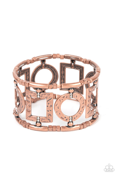 Paparazzi Accessories Framed and Fabulous - Copper Bracelet