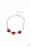 Paparazzi Accessories - Little Heartbreaker - Red Bracelet