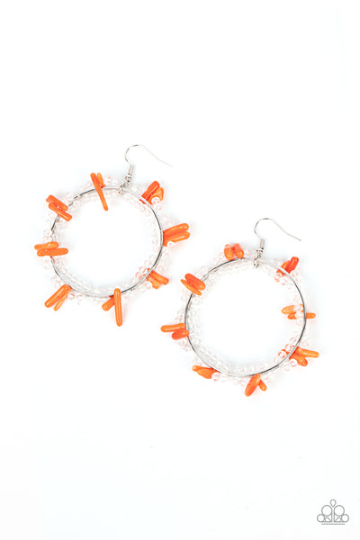 Paparazzi Accessories Ocean Surf - Orange Earring