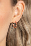 Paparazzi Accessories Irresistibly Intertwined - Copper Hoop Earring