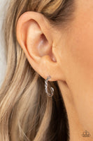 Paparazzi Accessories Irresistibly Intertwined - Silver Hoop Earring