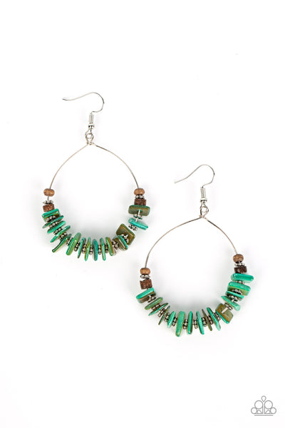 Paparazzi Accessories Hawaiian Kiss - Green Earring