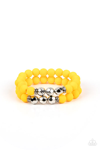 Paparazzi Accessories Dip and Dive - Yellow Bracelet