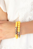 Paparazzi Accessories Dip and Dive - Yellow Bracelet