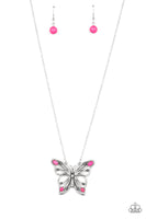 Paparazzi Accessories Badlands Butterfly - Pink Necklace