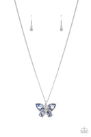 Paparazzi Accessories Free-Flying Flutter Blue Necklace