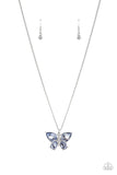 Paparazzi Accessories Free-Flying Flutter Blue Necklace