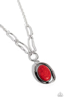 Paparazzi Accessories Sandstone Stroll - Red Necklace