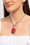 Paparazzi Accessories Sandstone Stroll - Red Necklace