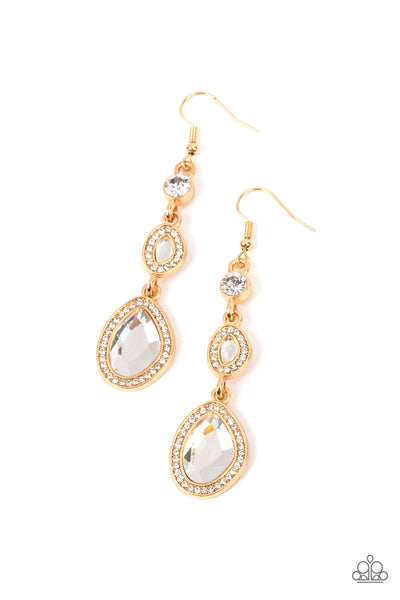 Paparazzi Accessories Dripping Self-Confidence - Gold Earring