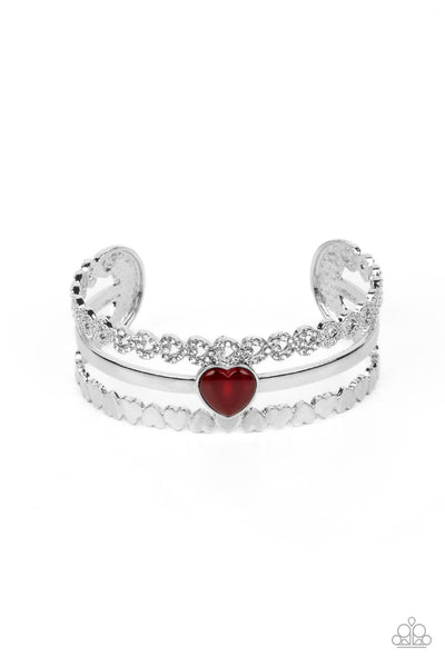 Paparazzi Accessories You Win My Heart - Red Bracelet