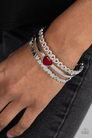 Paparazzi Accessories You Win My Heart - Red Bracelet