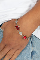 Paparazzi Accessories Cluelessly Crushing - Red Bracelet