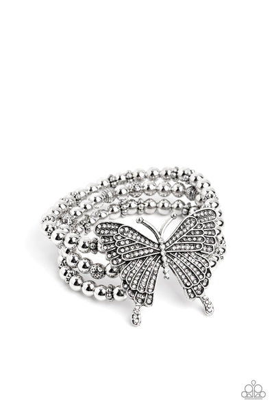 Paparazzi Accessories First WINGS First - White Bracelet