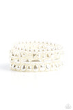 Paparazzi Accessories Gossip PEARL - White Bracelet