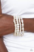 Paparazzi Accessories Gossip PEARL - White Bracelet