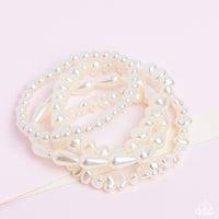 Paparazzi Accessories Gossip PEARL - White Bracelet