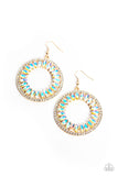 Paparazzi Accessories Wall Street Wreaths - Gold Earring