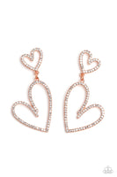 Paparazzi Accessories Doting Duo - Copper Earring