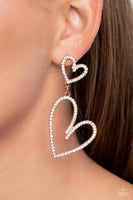 Paparazzi Accessories Doting Duo - Copper Earring