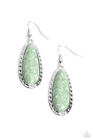 Paparazzi Accessories TEARDROP-Dead Dynasty - Green Earring