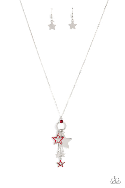 Paparazzi Accessories Starry Statutes - Red Necklace