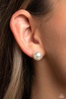 Paparazzi Accessories Debutante Details - White Pearl Earring