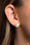 Paparazzi Accessories Debutante Details - White Pearl Earring