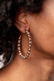 Paparazzi Accessories Rebuilt Ruins - Copper Hoop Earring