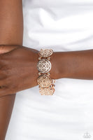 Paparazzi Accessories Filigree Fanfare - Rose Gold Bracelet