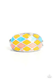 Paparazzi Accessories Patchwork Party - Yellow Ring