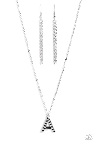 Paparazzi Accessories Leave Your Initials - Silver - A Necklace